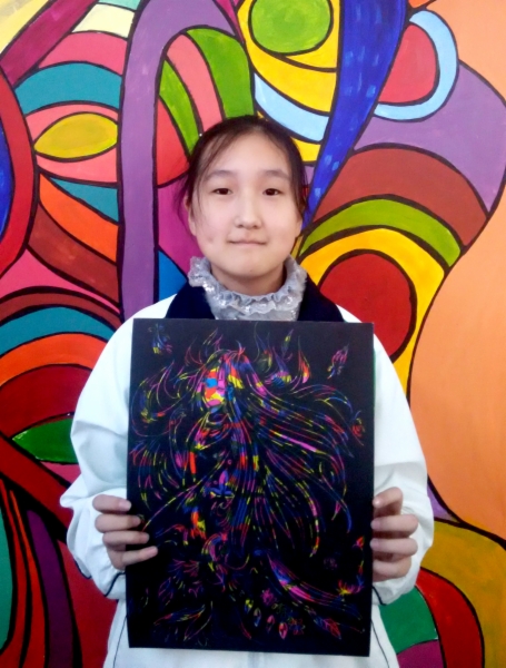 2014级学生刮画纸作品展