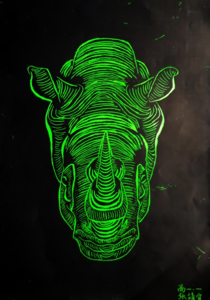 2014级学生刮画纸作品展