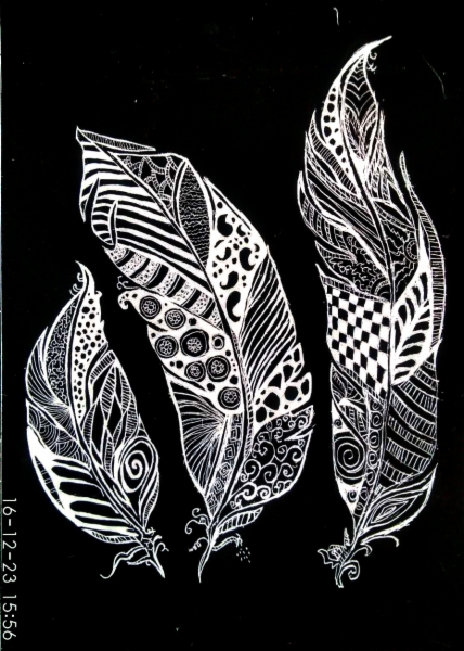 哈师大附中2016级学生刮画作品展